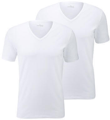 2 Jersey-Halbarm-Unterhemden