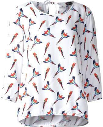 Feminine Vogelprint Bluse