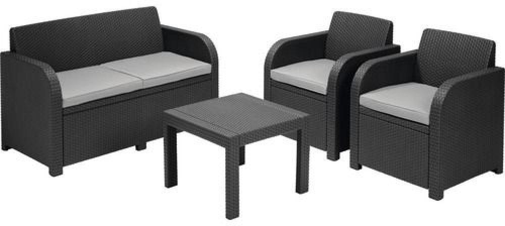 wogibtswas.at - Gartenmöbel-Set Lounge Georgia Rattanoptik 4teilig