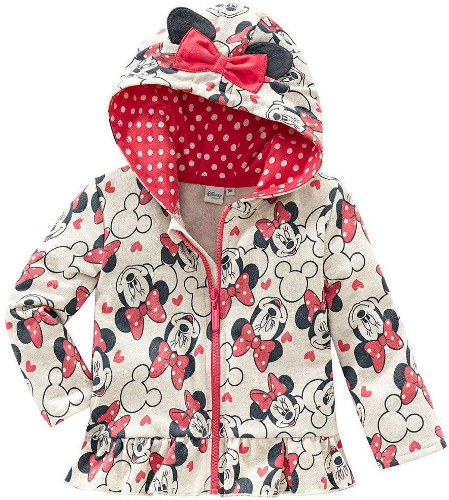 Minnie Maus Sweatjacke mit Volant nur € 9,99 statt € 14,99 Damen Sweatjacke mit Bio Baumwolle | Ernsting's family