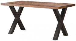 Esstisch Daures 58 (eckig), Farbe: Braun / Schwarz - Abmessungen: 160 x 90 cm (B x T)