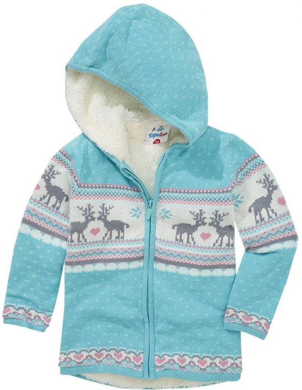 Mädchen Strickjacke mit Norwegermuster