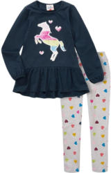 Mädchen Langarmshirt und Leggings mit Print