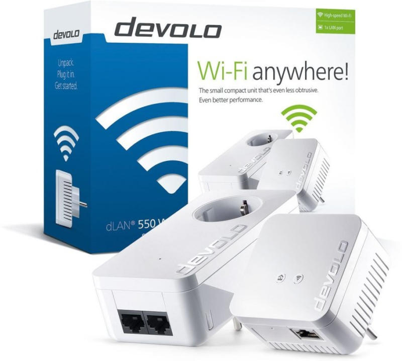 devolo dLAN 550 WiFi Starter Kit Powerline 9623