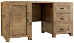 Schreibtisch Sardona 02, Farbe: Eiche Braun - 80 x 167 x 62 cm (H x B x T)