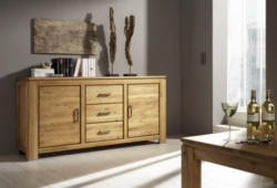 Kommode / Sideboard Balsa 02, Farbe: Natur, Eiche teilmassiv - 87 x 175 x 47 (H x B x T)