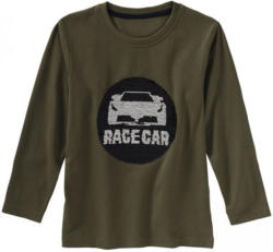 Jungen-Shirt mit Rennwagen-Wendepailletten