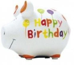 Sparschwein Happy Birthday