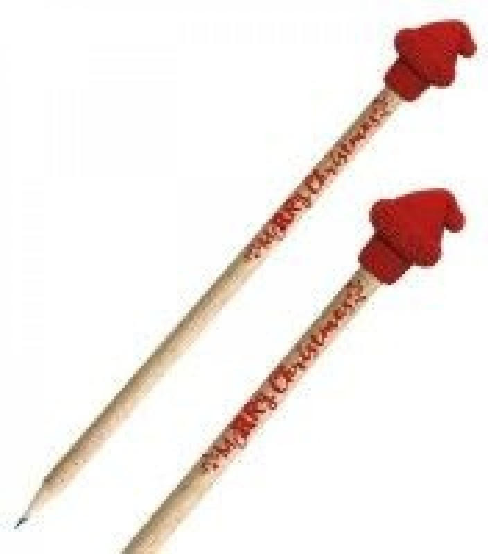Bleistift mit Radierer Merry Xmas