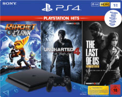 PlayStation 4 Konsolen - SONY PlayStation 4 1TB Schwarz + The Last of Us Remastered + Uncharted 4 + Ratchet & Clank