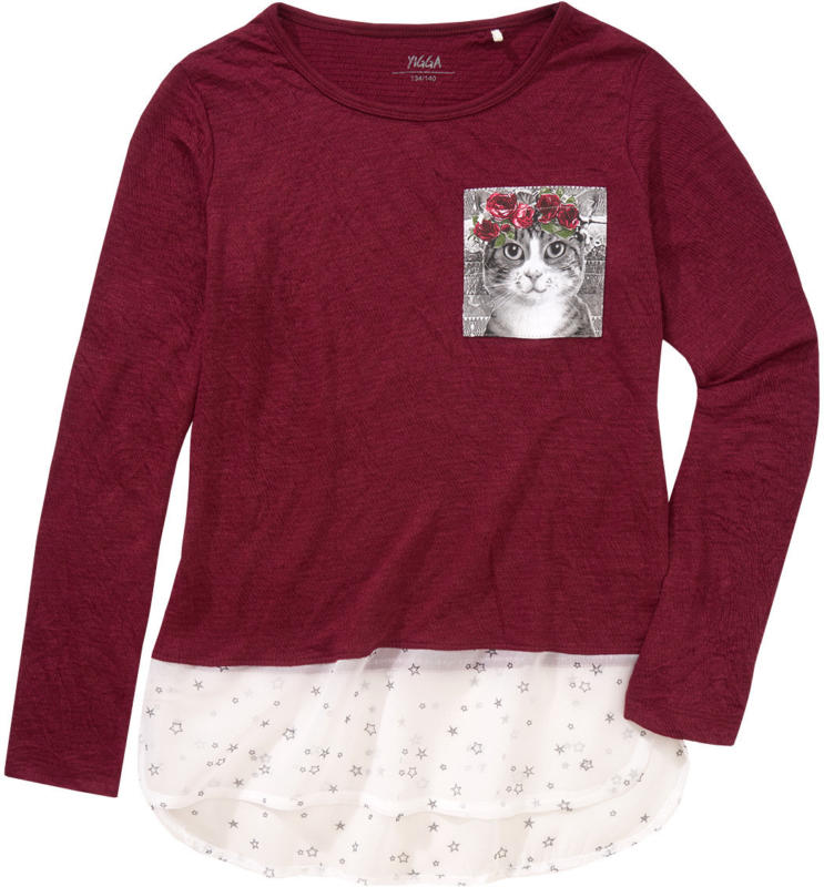 Mädchen Shirt mit Katzen-Motiv