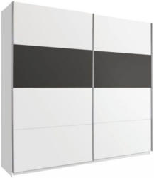 Schwebetürenschrank In Graphitfarben, Weiß