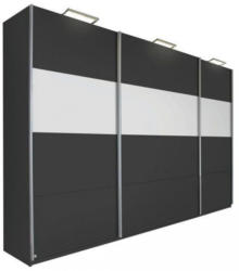 Schwebetürenschrank In Graphitfarben, Weiß