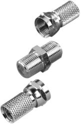 VIVANCO Kabelverbinder-Set VIVANCO 44017 STD FBF-N 2x F-Stecker 7,0 mm, 1x Doppelkupplung