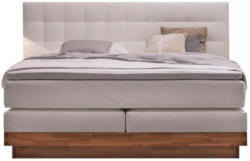 Boxspringbett 180/220 Cm In Weiß, Buchefarben