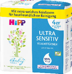 Hipp Babysanft Feuchttücher Ultra Sensitive, 4x52 Stück