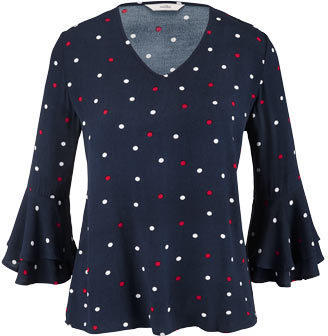 Bluse mit Volant-Ärmeln