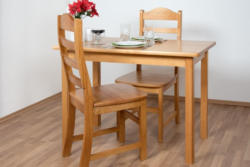 Tisch Kiefer massiv Vollholz Erlefarben Junco 227C (eckig) - 110 x 60 cm (B x T)