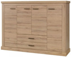 Kommode Kolda 08, Farbe: Wildeiche - 125 x 173 x 44 cm (H x B x T)