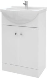 Waschtischunterschrank Hapur 10, Farbe: Weiß glänzend - 79 x 56 x 44 cm (H x B x T)