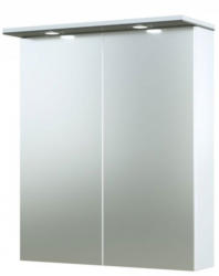 Bad - Spiegelschrank Bijapur 02, Farbe: Grau glänzend - 73 x 61 x 14 cm (H x B x T)