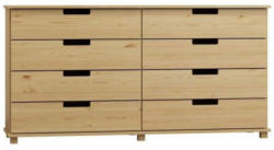 Kommode Kiefer massiv Vollholz natur 001 - Abmessung 100 x 160 x 47 cm (H x B x T)