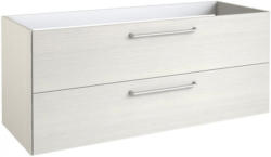 Waschtischunterschrank Salem 36, Farbe: Eiche Weiß - 50 x 119 x 45 cm (H x B x T)