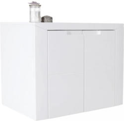 Kommode Bree B:85cm Weiß Hochglanz