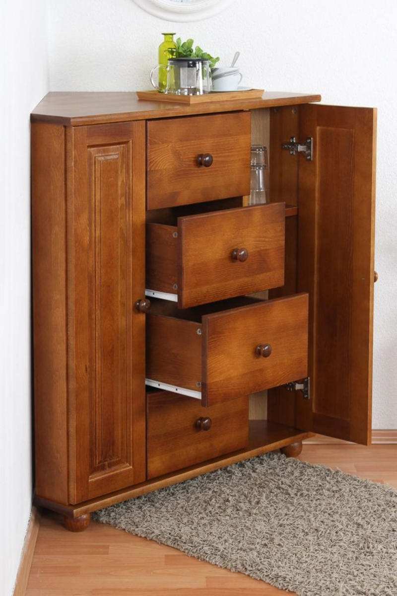 wogibtswas.at - Kommode Kiefer massiv Vollholz Eichefarben Rustikal