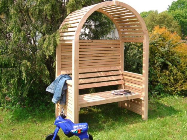 Pergola mit Sitzbank - Abmessung: 128 x 73 x 196 cm (B x T x H) für nur