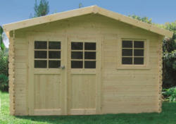 Gartenhaus Betula S8275-1 - 28 mm Blockbohlenhaus, kesseldruckimprägniert, Grundfläche: 10,67 m², Satteldach