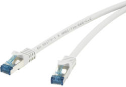 Renkforce RJ45 Netzwerk Anschlusskabel CAT 6a S/FTP 3 m Grau mit