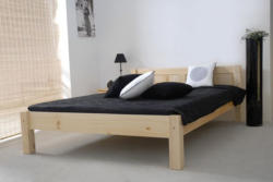 Doppelbett Kiefer Vollholz massiv natur A1, inkl. Lattenrost - Abmessung 160 x 200 cm
