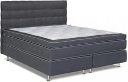 Komplettset Boxspringbett LINE, Box: Taschenfederkern, Matratze: 5 Zonen Taschenfederkern, Top Matress: Memoryschaum - Abmessung: 160 x 200 cm