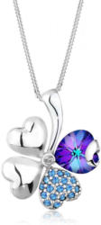 Elli Collierkettchen »Kleeblatt Herz Swarovski® Kristalle Silber«