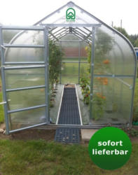 Gewächshaus 08 HKP 6 mm, Grundfläche 15 m²- Abmessungen: 600 x 250 cm (L x B)