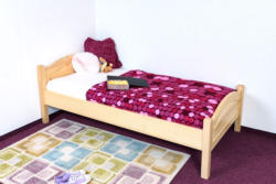 Einzelbett / Gästebett Buche massiv Vollholz natur 113, inkl. Lattenrost - Abmessung 100 x 200 cm