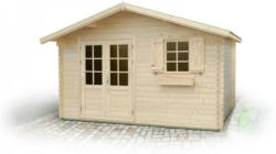 Gartenhaus B14 - 28 mm Blockbohlenhaus, Grundfläche: 15,80 m², Satteldach