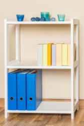 Regal Kiefer massiv Vollholz weiß Junco 57C - 86 x 60 x 30 cm (H x B x T)