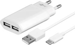 Goobay Slim 45848 USB-Ladegerät Steckdose Ausgangsstrom (max.) 2400 mA