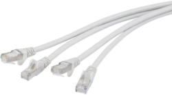 RJ45 Duplex Netzwerk Anschlusskabel CAT 6a S/FTP 5 m Grau Flammwidrig,