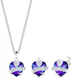 Elli Schmuckset »Herz Glamourös Swarovski® Kristalle 925 Silber«