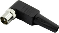 Koax-Stecker gewinkelt mit Knickschutztülle