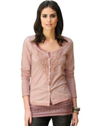 Alba Moda Shirtjacke mit Spitzendetails