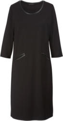 Sara Lindholm by Happy Size Jersey-Kleid mit Lederimitat