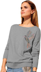 Alba Moda Pullover mit Kolibrimotiv im Vorderteil