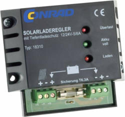 18310 Laderegler PWM 12 V, 24 V 6 A