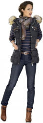 Alba Moda Jeans mit tonigem Hahnentrittmuster