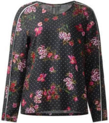 Zarte Printbluse mit Paspeln