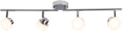 Brilliant Leuchten Rory LED Spotrohr 4flg chrom/weiß